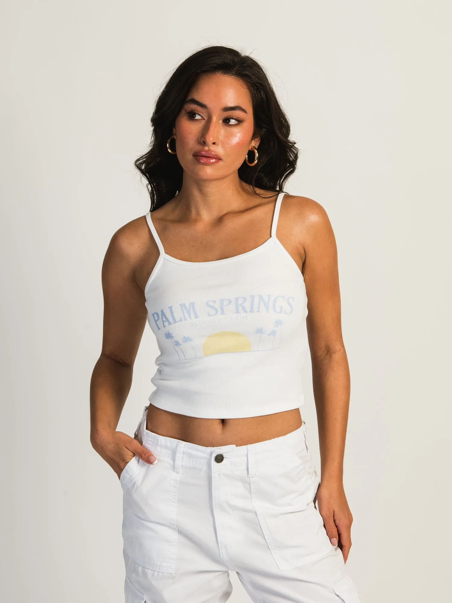 HARLOW SABRINA SCREENED TANK - PALM SPRINGS sold by Harlow