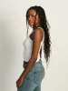 HARLOW ESSENTIAL RIBBED TANK TOP - WHITE sold by Harlow