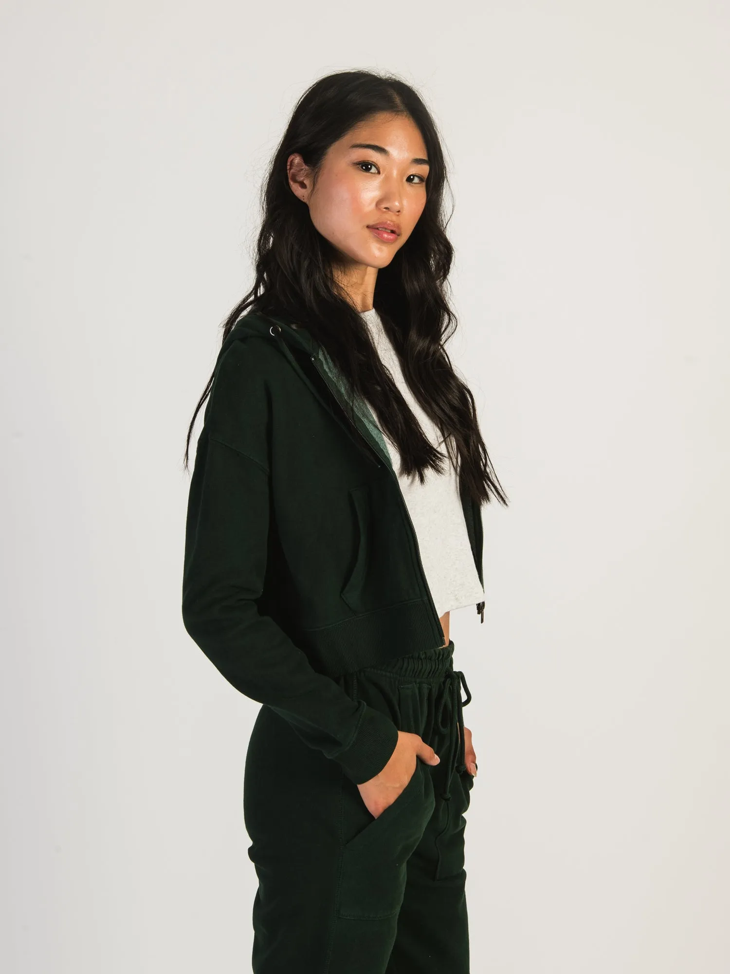 HARLOW JOSIE ZIP UP HOODIE - FOREST sold by Harlow product image thumbnail 2