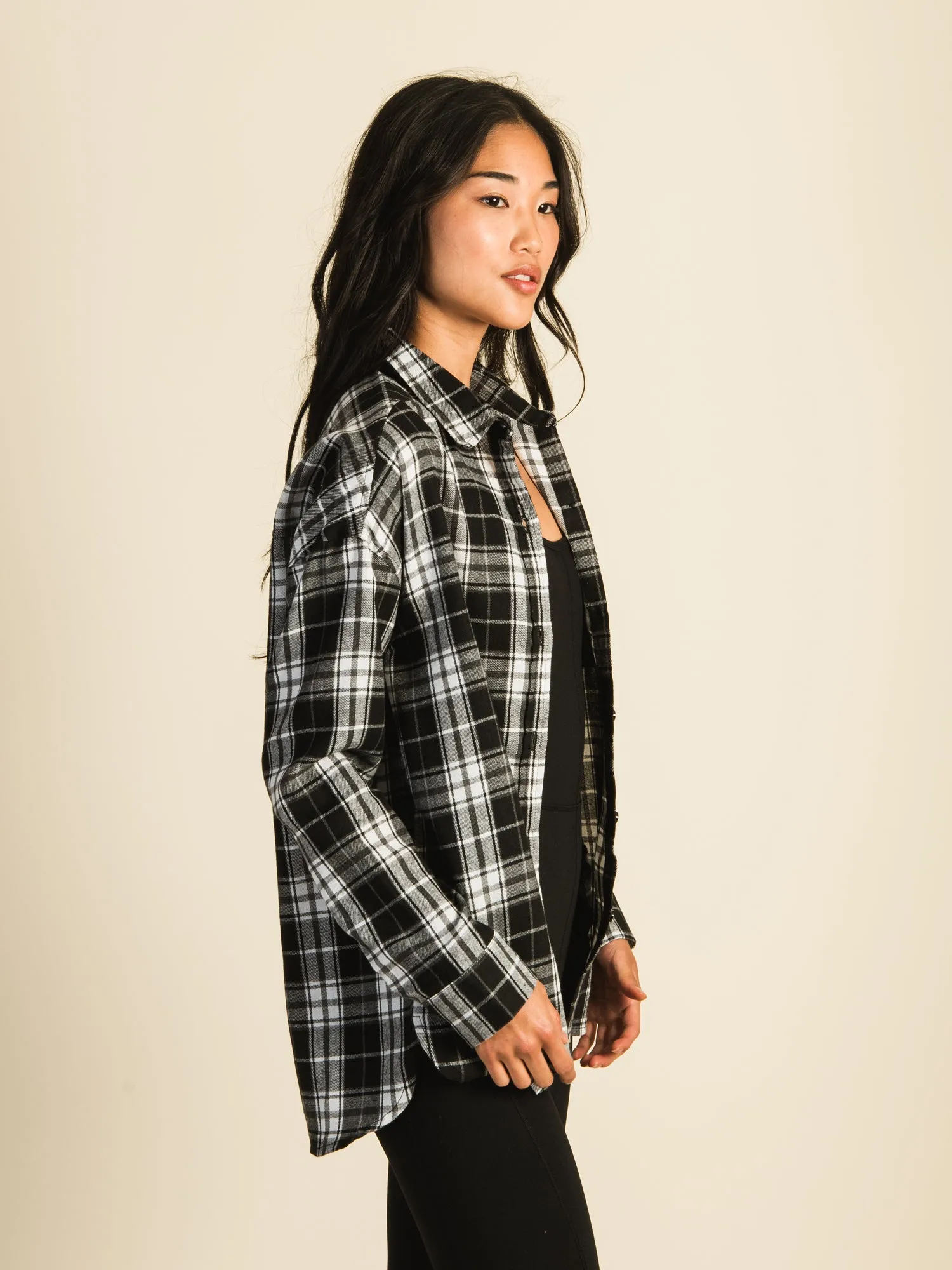 HARLOW CAROLINA FLANNEL SHIRT - BLACK sold by Harlow product image thumbnail 3