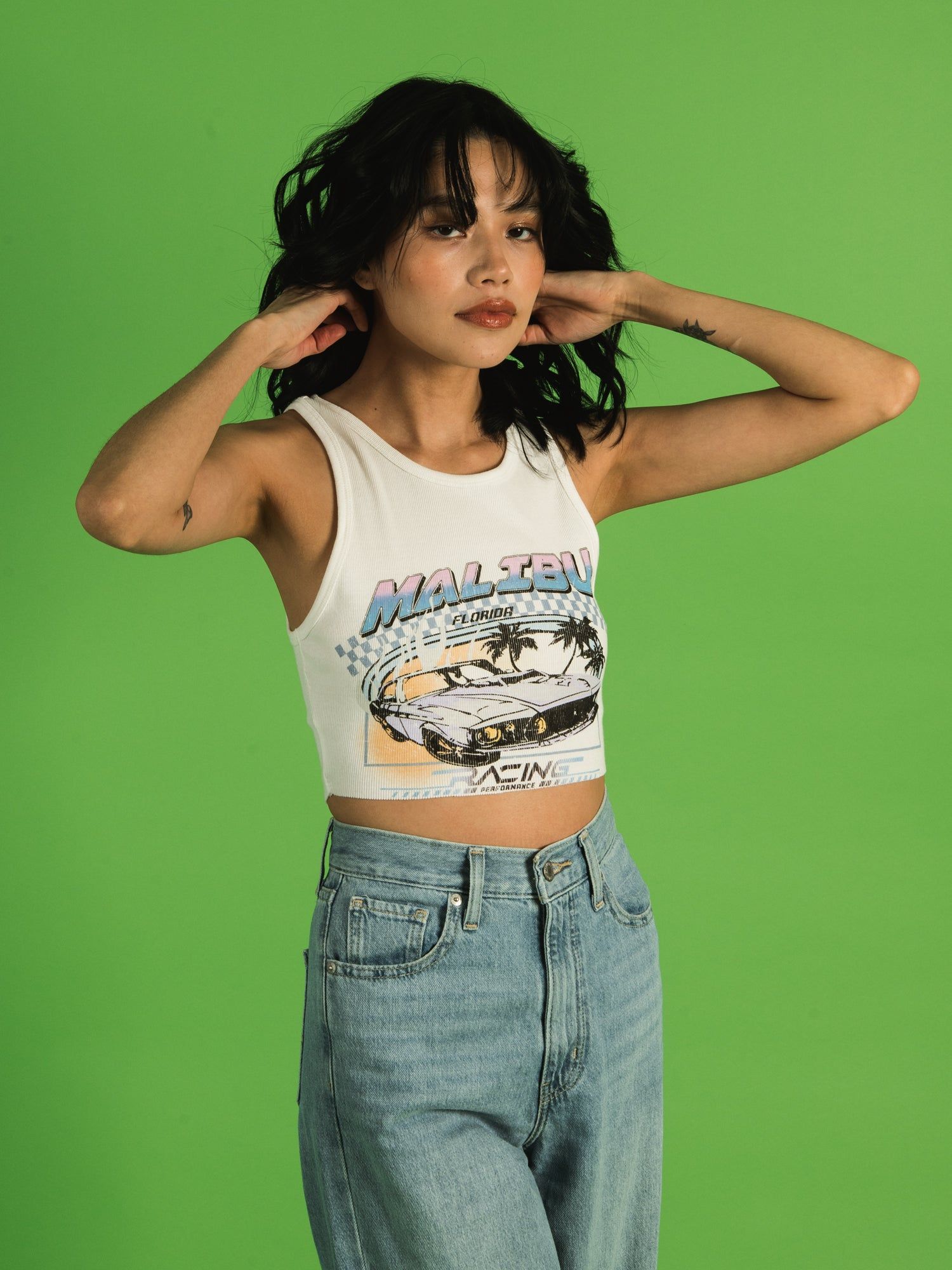 HARLOW HIGH NECK GRAPHIC TANK TOP sold by Harlow product image thumbnail 2