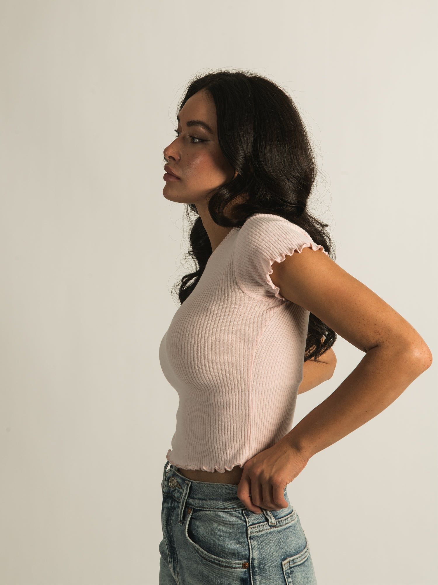 HARLOW ALLIE RIBBED TEE sold by Harlow product image thumbnail 4