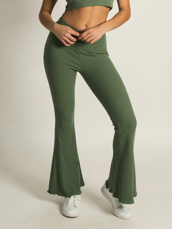 HARLOW RIBBED FLARE PANT sold by Harlow
