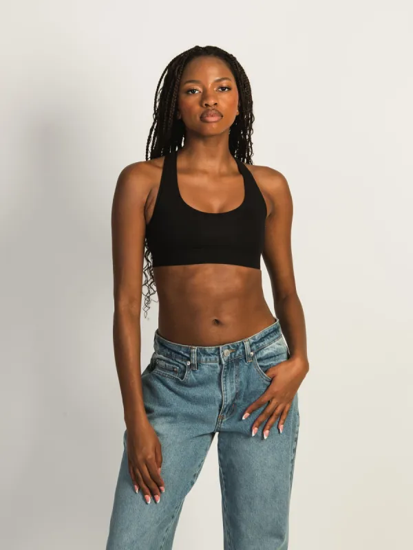 HARLOW RACERBACK BRALETTE - BLACK sold by Harlow