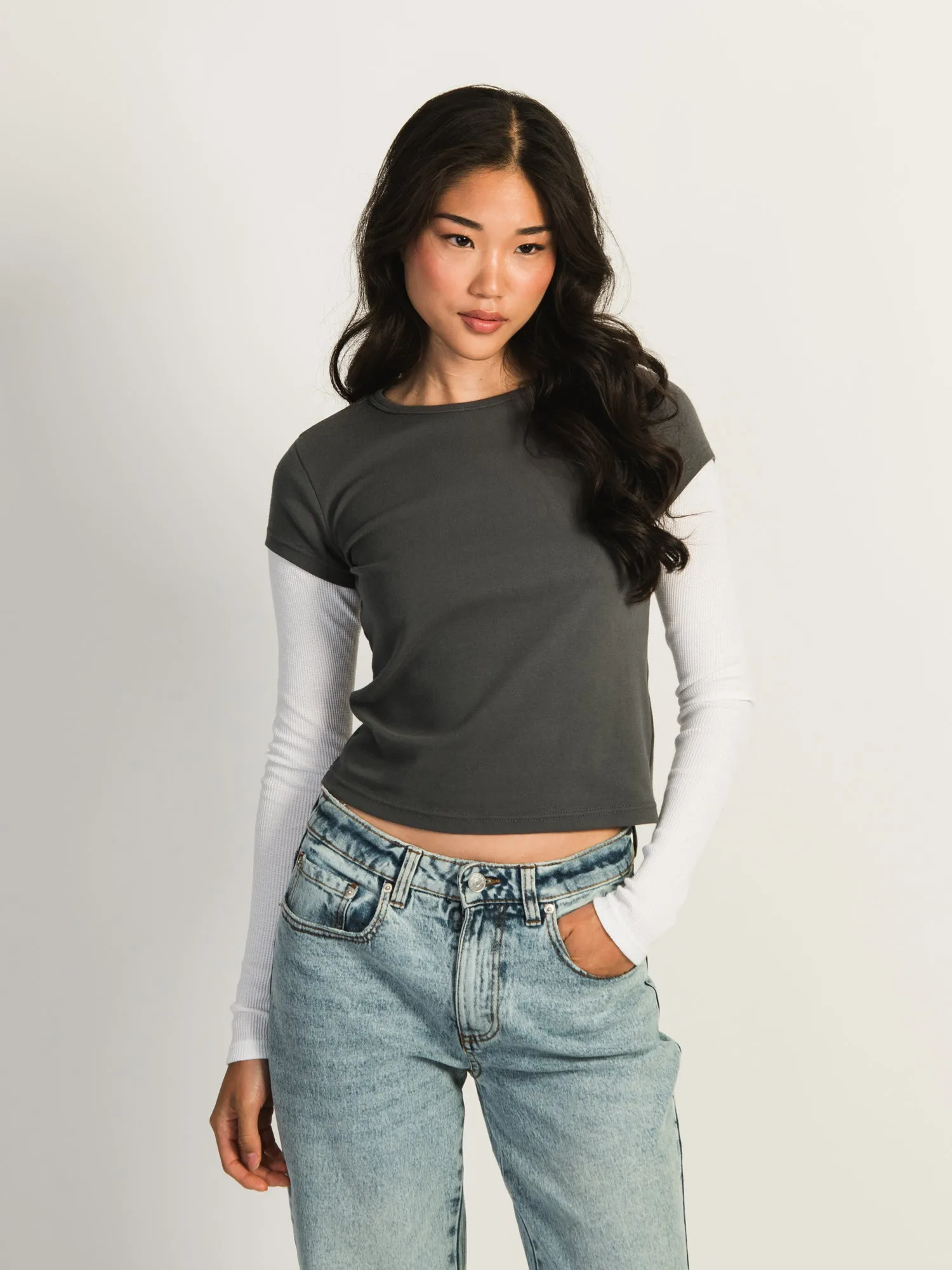 HARLOW TOMMY LONG SLEEVE - STONE sold by Harlow product image thumbnail 2