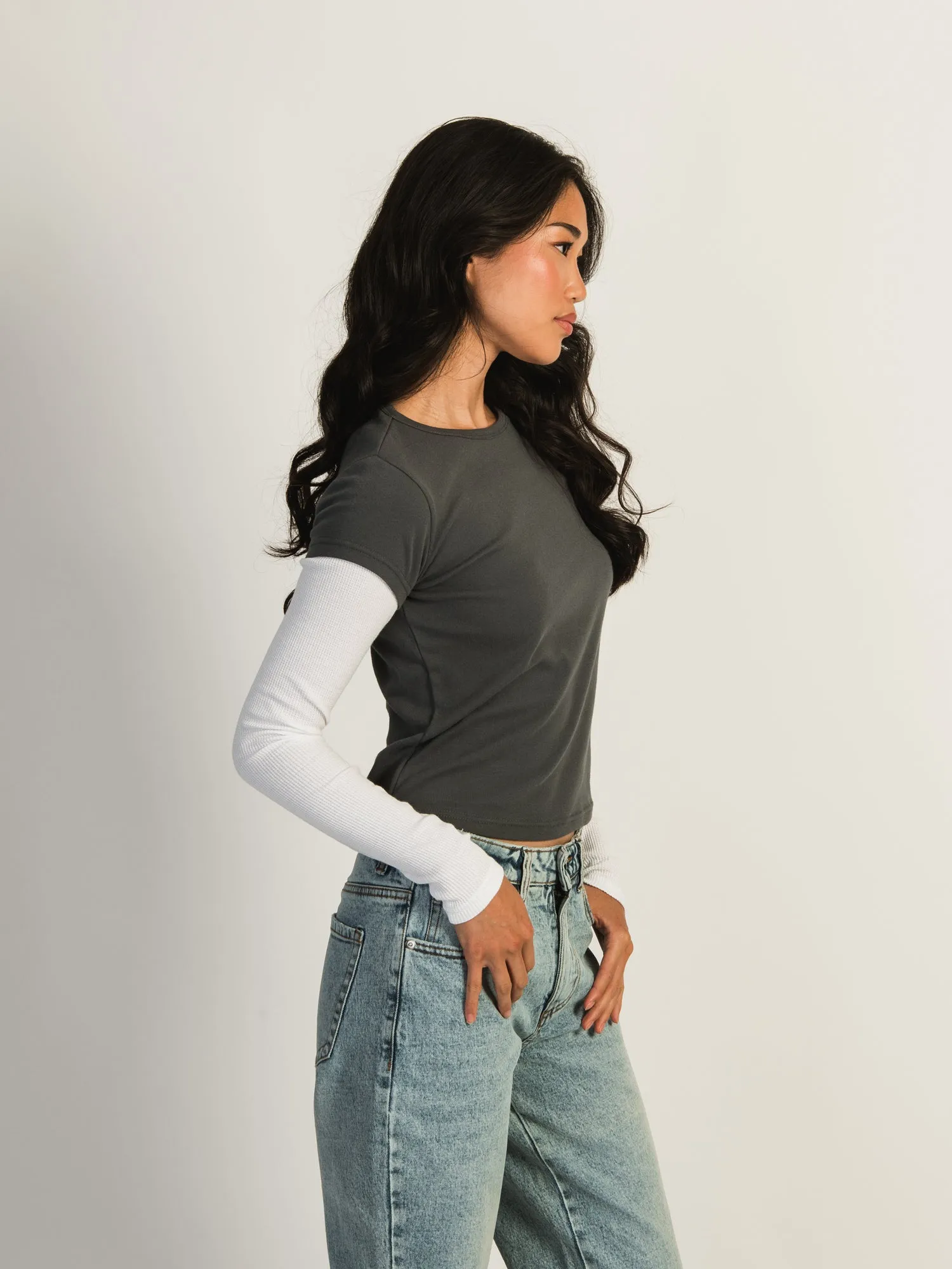 HARLOW TOMMY LONG SLEEVE - STONE sold by Harlow product image thumbnail 3