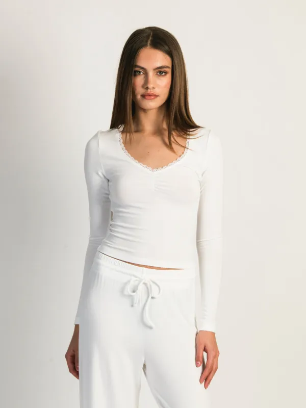 HARLOW ARABELLA LONG SLEEVE - WHITE sold by Harlow