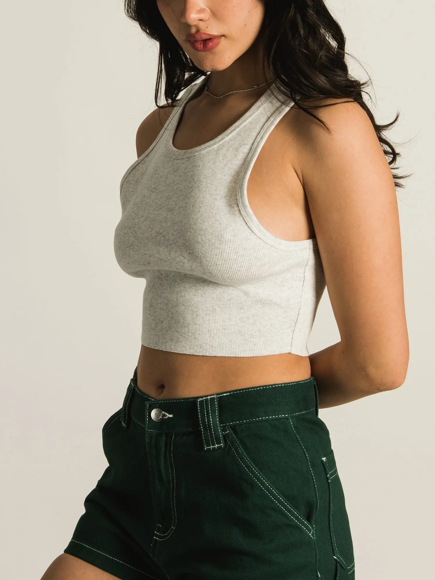 HARLOW HIGH NECK MELANGE TANK TOP sold by Harlow product image thumbnail 3