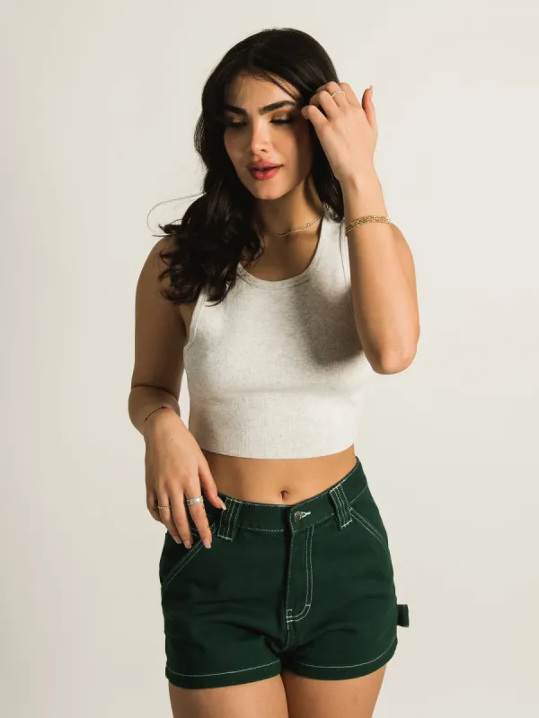 HARLOW HIGH NECK MELANGE TANK TOP sold by Harlow