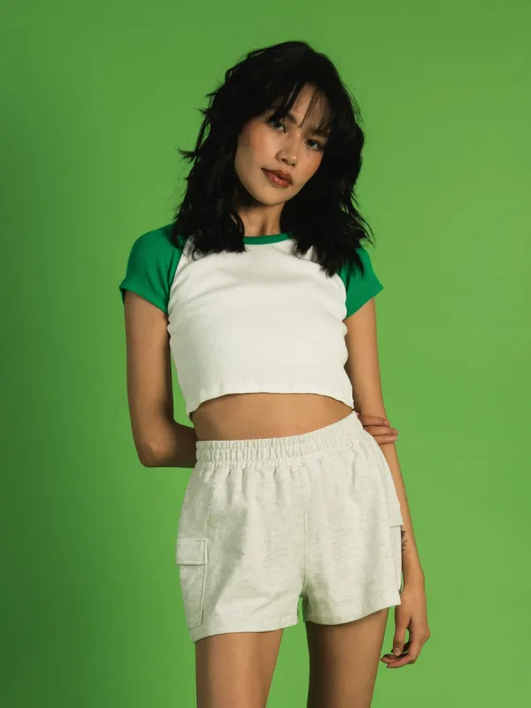 HARLOW COLOURBLOCK RAGLAN TEE sold by Harlow