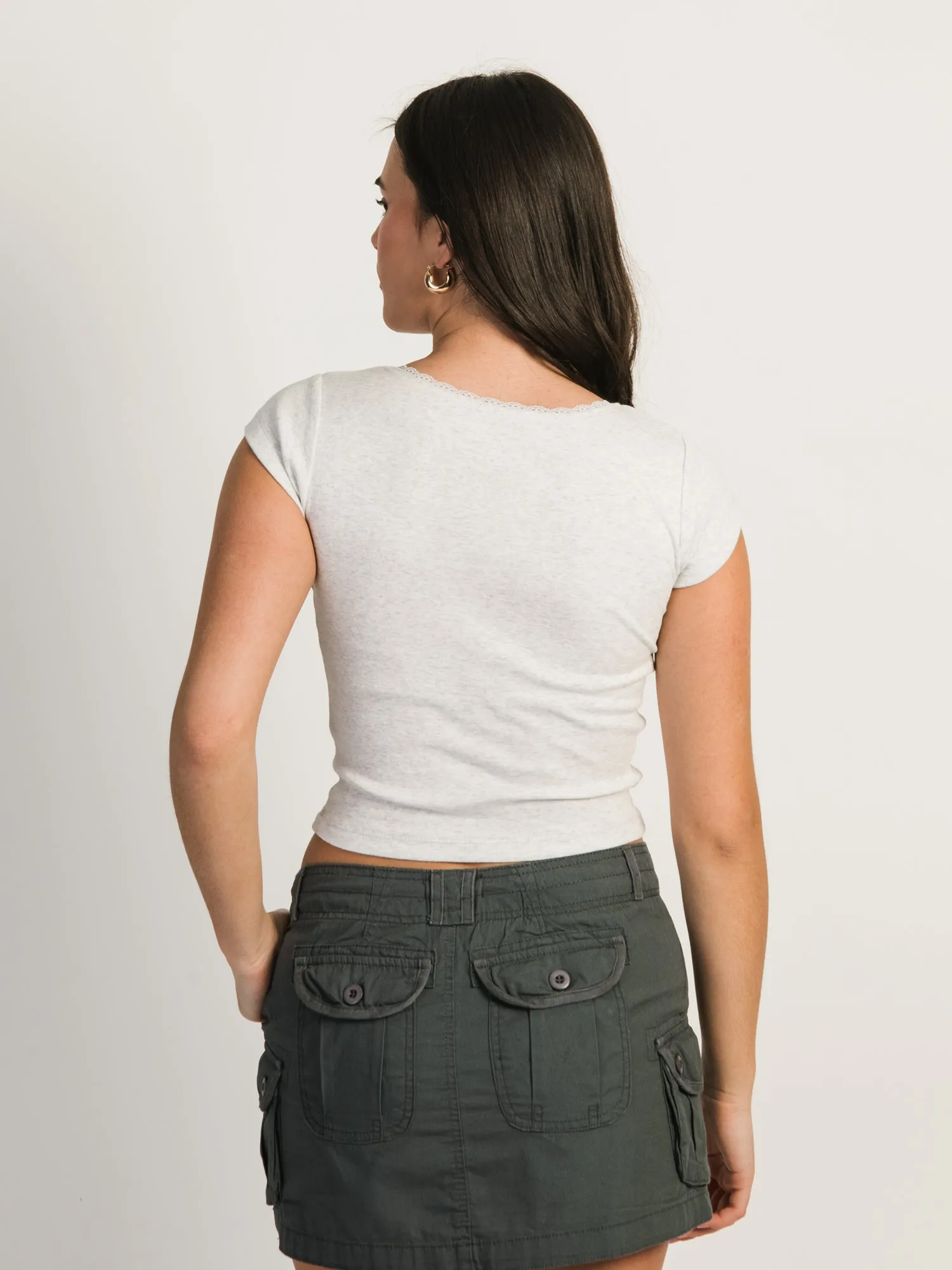 HARLOW EMMA MELANGE TEE - CLOUD sold by Harlow product image thumbnail 3