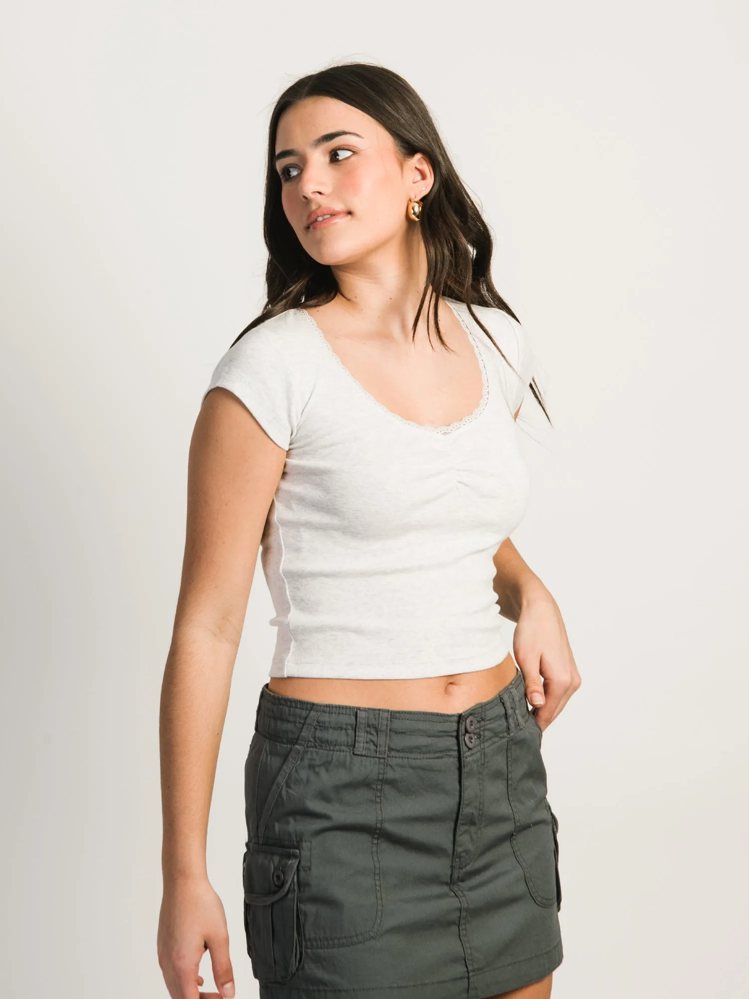 HARLOW EMMA MELANGE TEE - CLOUD sold by Harlow product image thumbnail 2