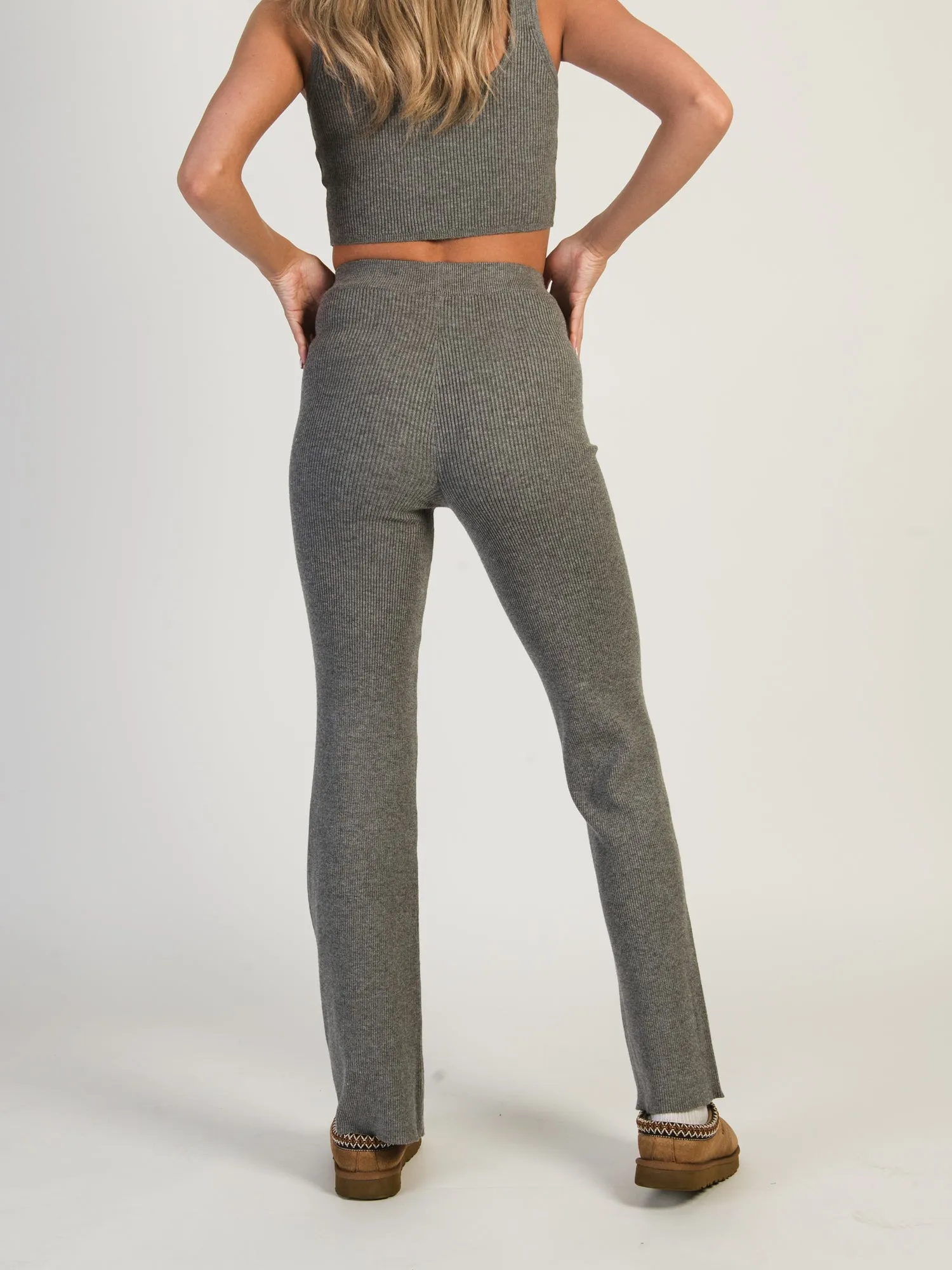 HARLOW HOLLY RIBBED PANT - CHARCOAL sold by Harlow product image thumbnail 4