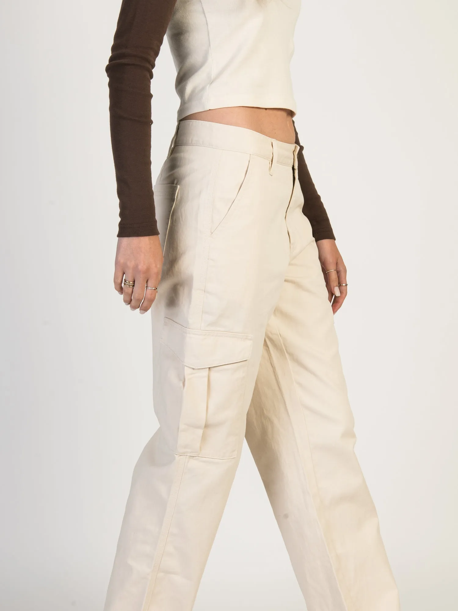 HARLOW DEE STRAIGHT FIT CARGO - WHITE sold by Harlow product image thumbnail 4