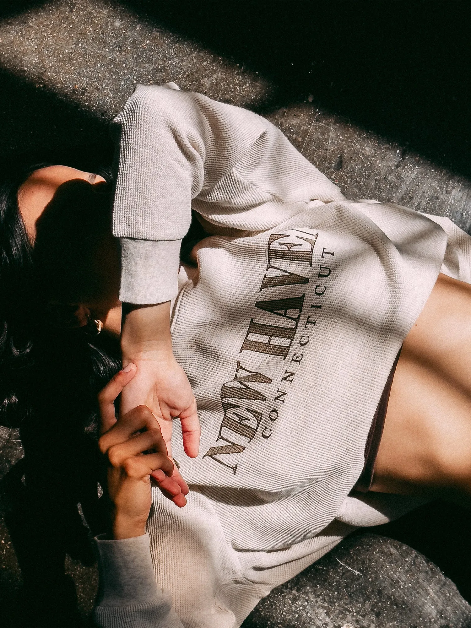 HARLOW WINNIE MELANGE LONG SLEEVE WAFFLE - NEW HAVEN sold by Harlow