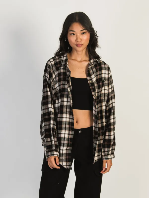 HARLOW KENDALL OVERSIZED FLANNEL - BLACK sold by Harlow