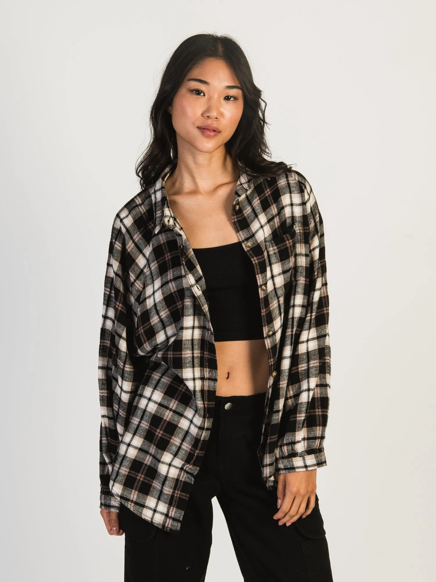 HARLOW KENDALL OVERSIZED FLANNEL - BLACK sold by Harlow product image thumbnail 2