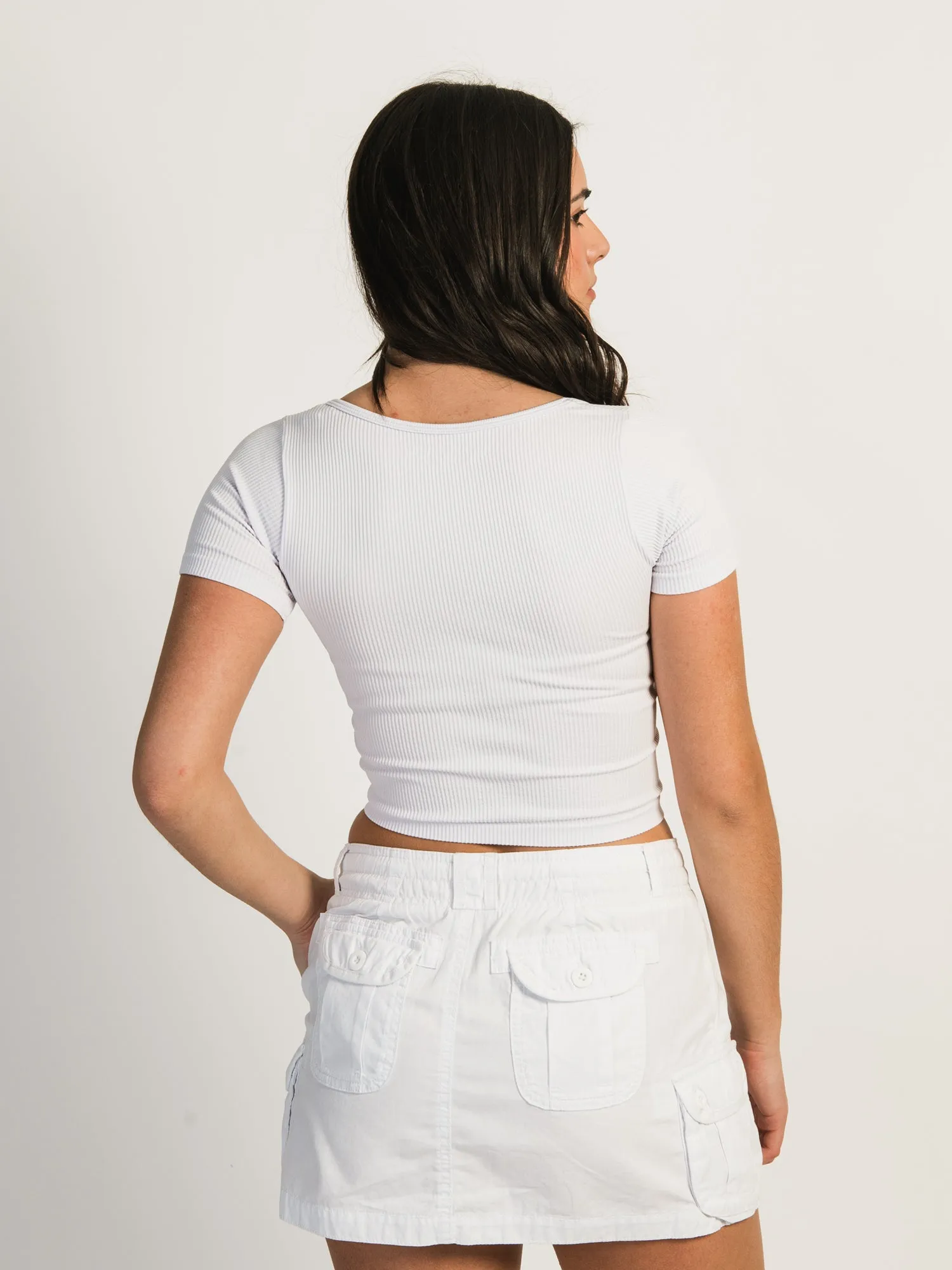 HARLOW SQUARE NECK SEAMLESS TEE - LILAC sold by Harlow product image thumbnail 3