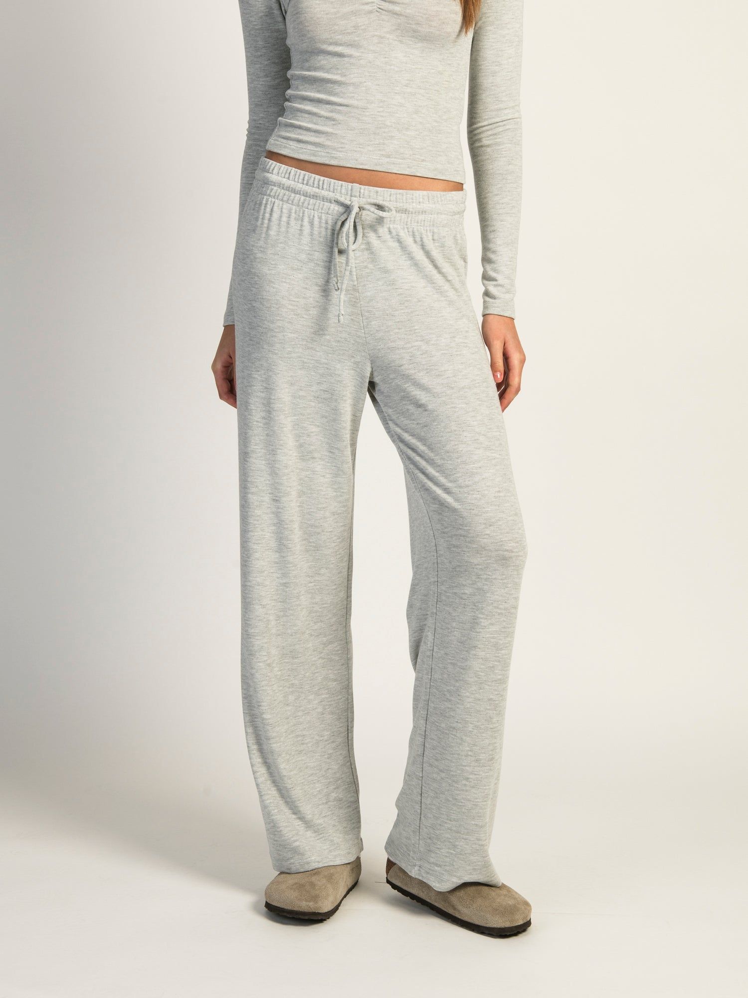 HARLOW MOLLY LOUNGE MELANGE PANT - HEATHER GREY sold by Harlow