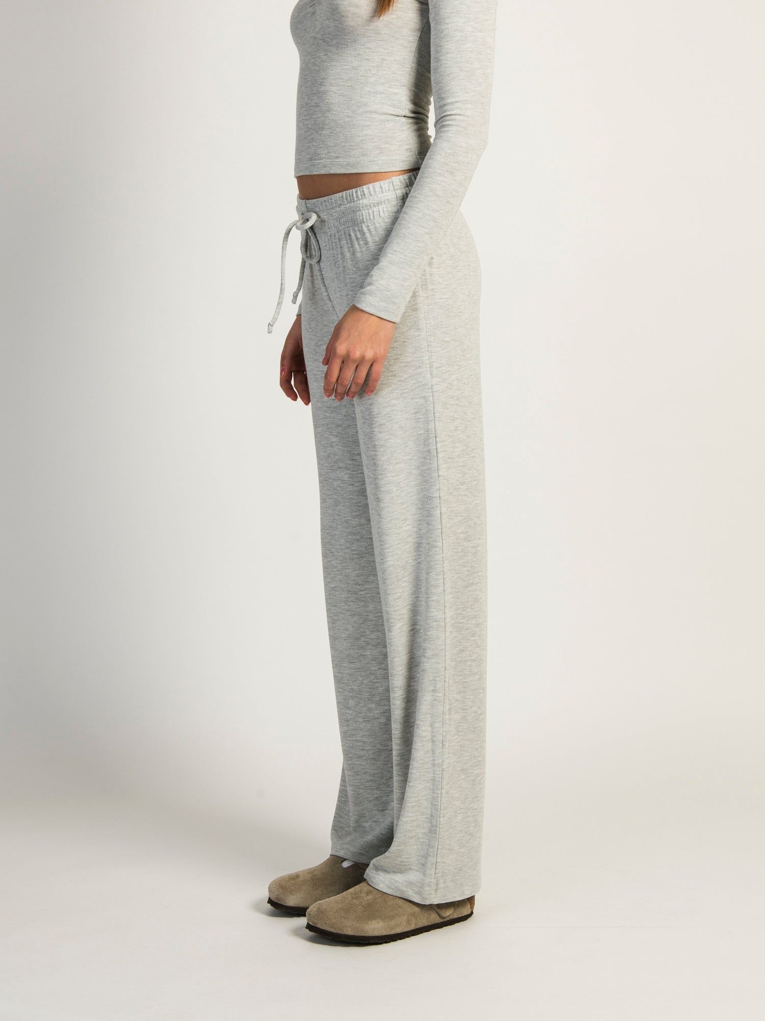 HARLOW MOLLY LOUNGE MELANGE PANT - HEATHER GREY sold by Harlow product image thumbnail 3