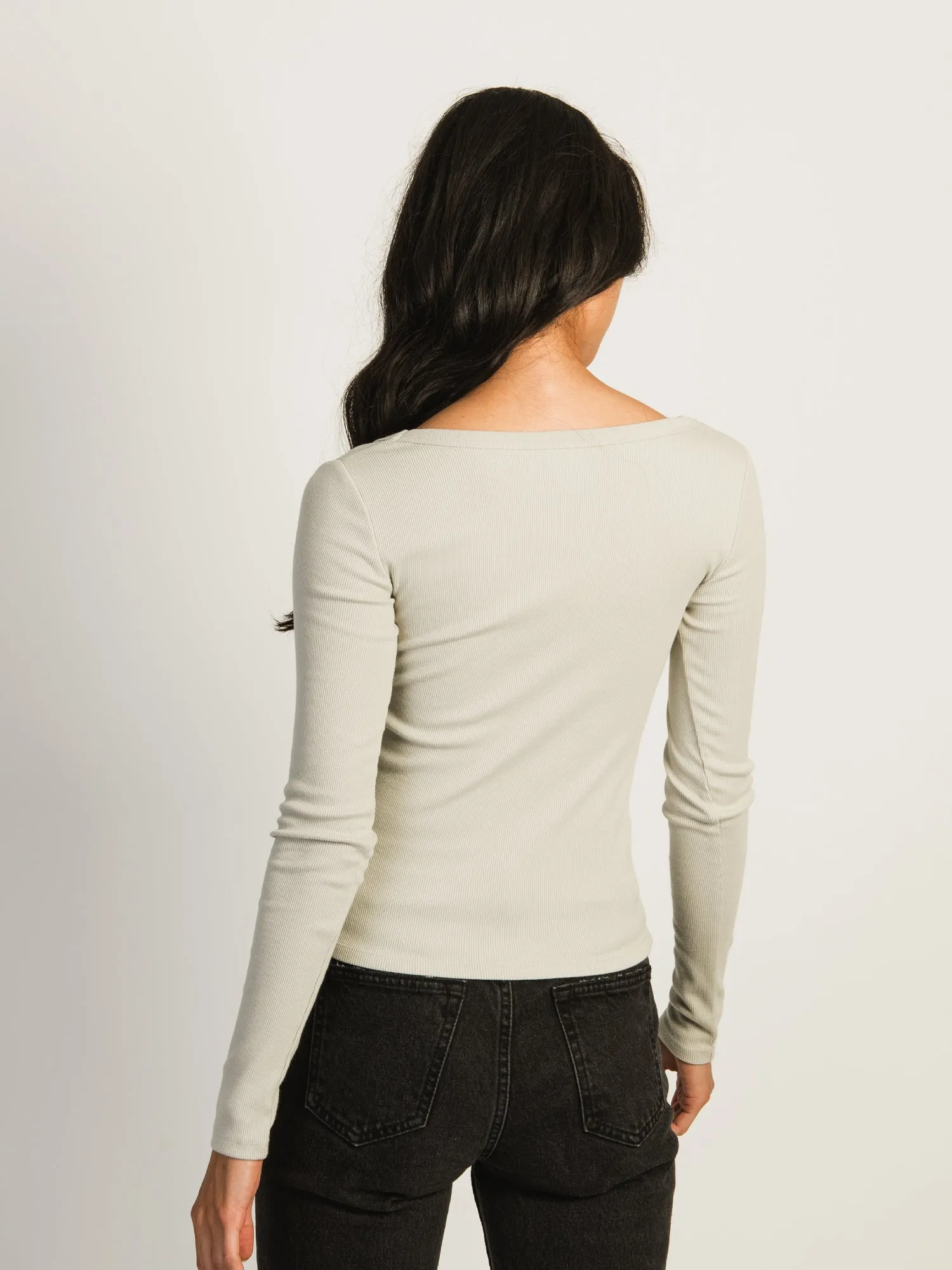 HARLOW ESSENTIAL LONG SLEEVE SCOOPNECK - ROCK sold by Harlow product image thumbnail 3