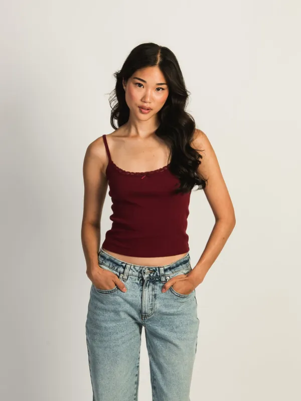HARLOW MALLORY TANK TOP - BURGUNDY sold by Harlow