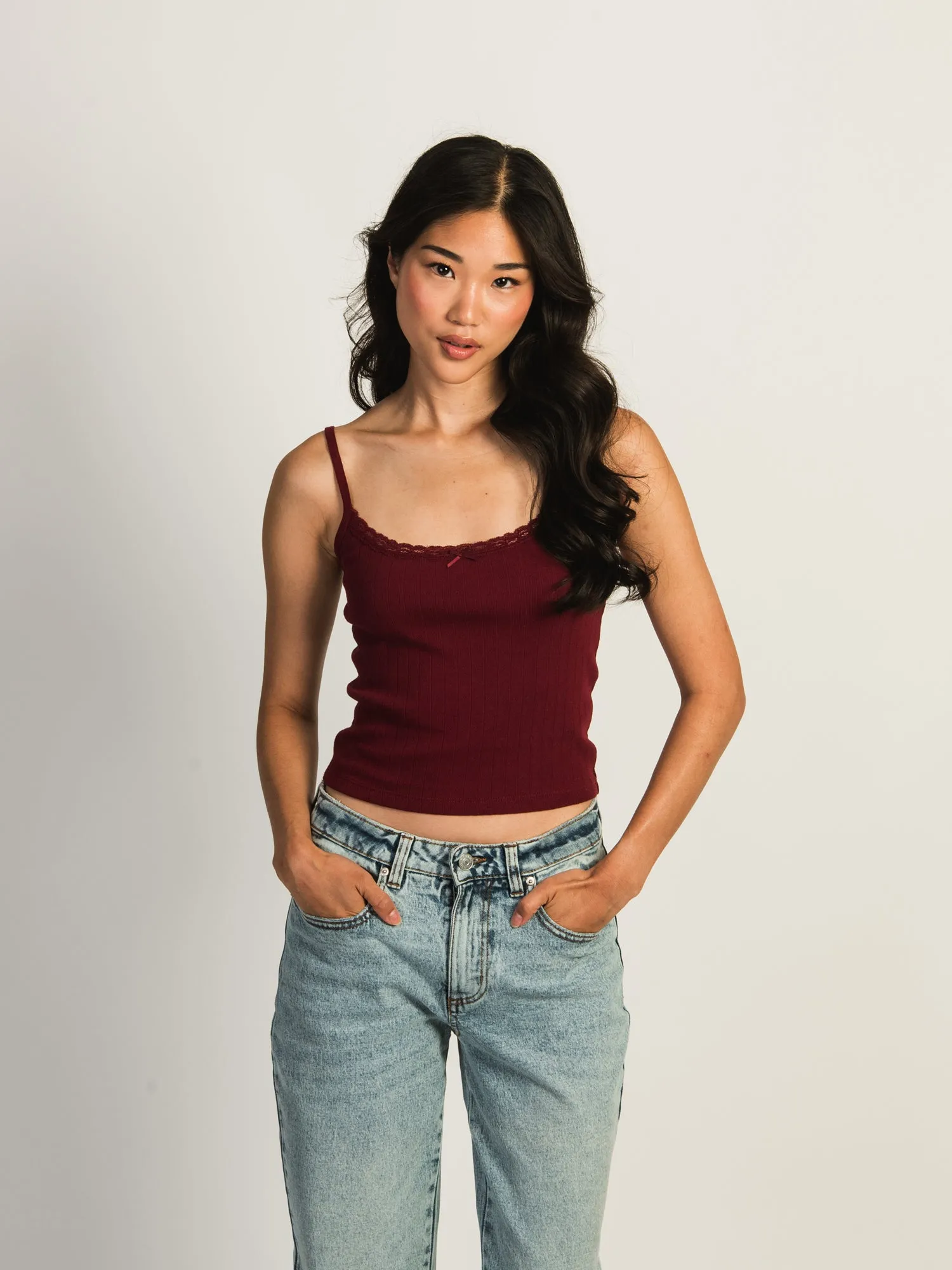 HARLOW MALLORY TANK TOP - BURGUNDY sold by Harlow