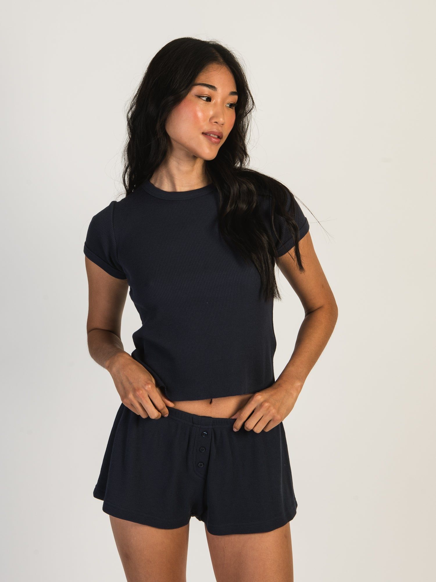 HARLOW ALLIE WAFFLE T-SHIRT sold by Harlow