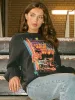 HARLOW MICHELLE CREW SWEATSHIRT - BLACK sold by Harlow