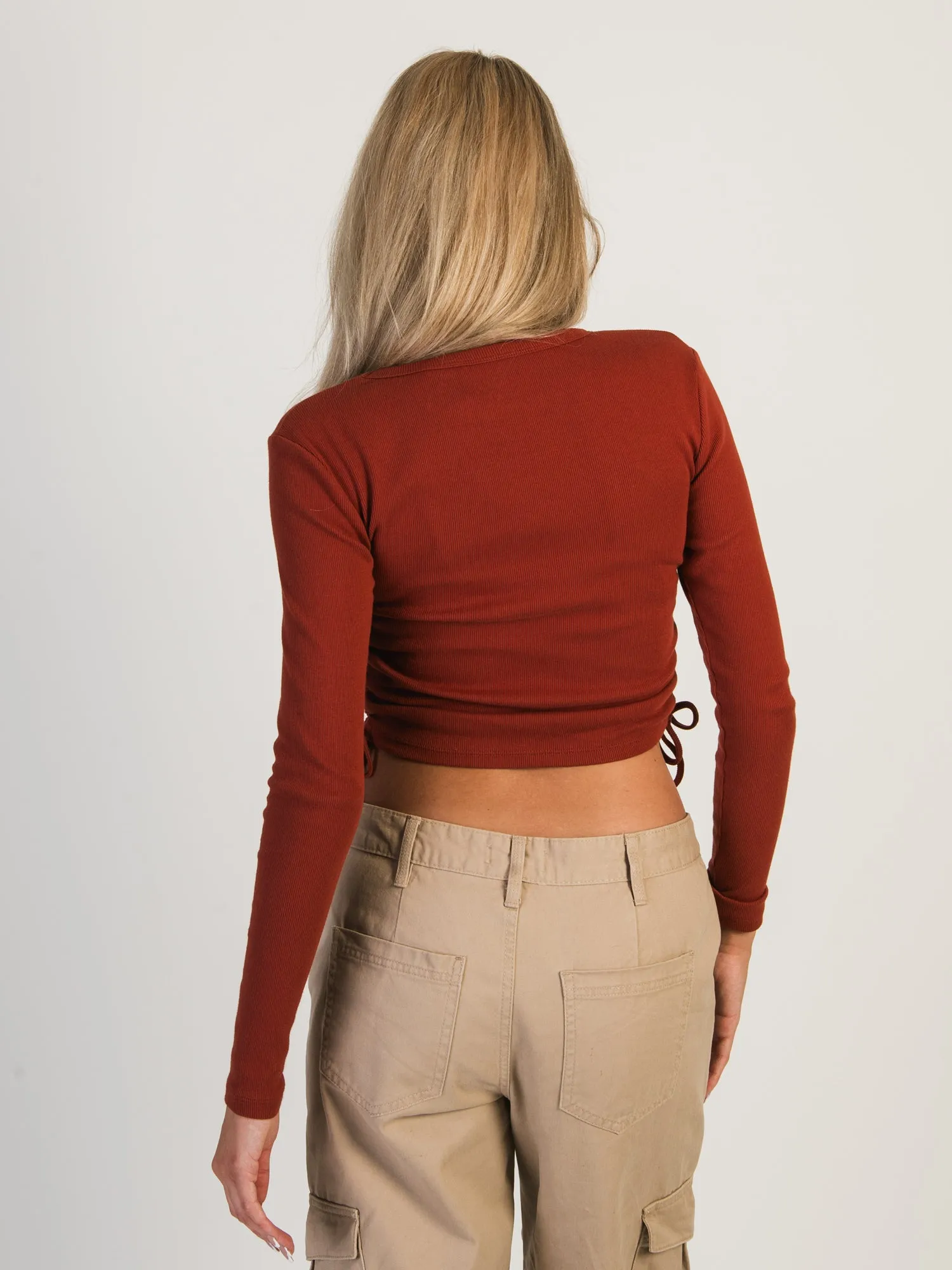 HARLOW RACHEL RUCHED LONG SLEEVE - CINNAMON sold by Harlow product image thumbnail 4