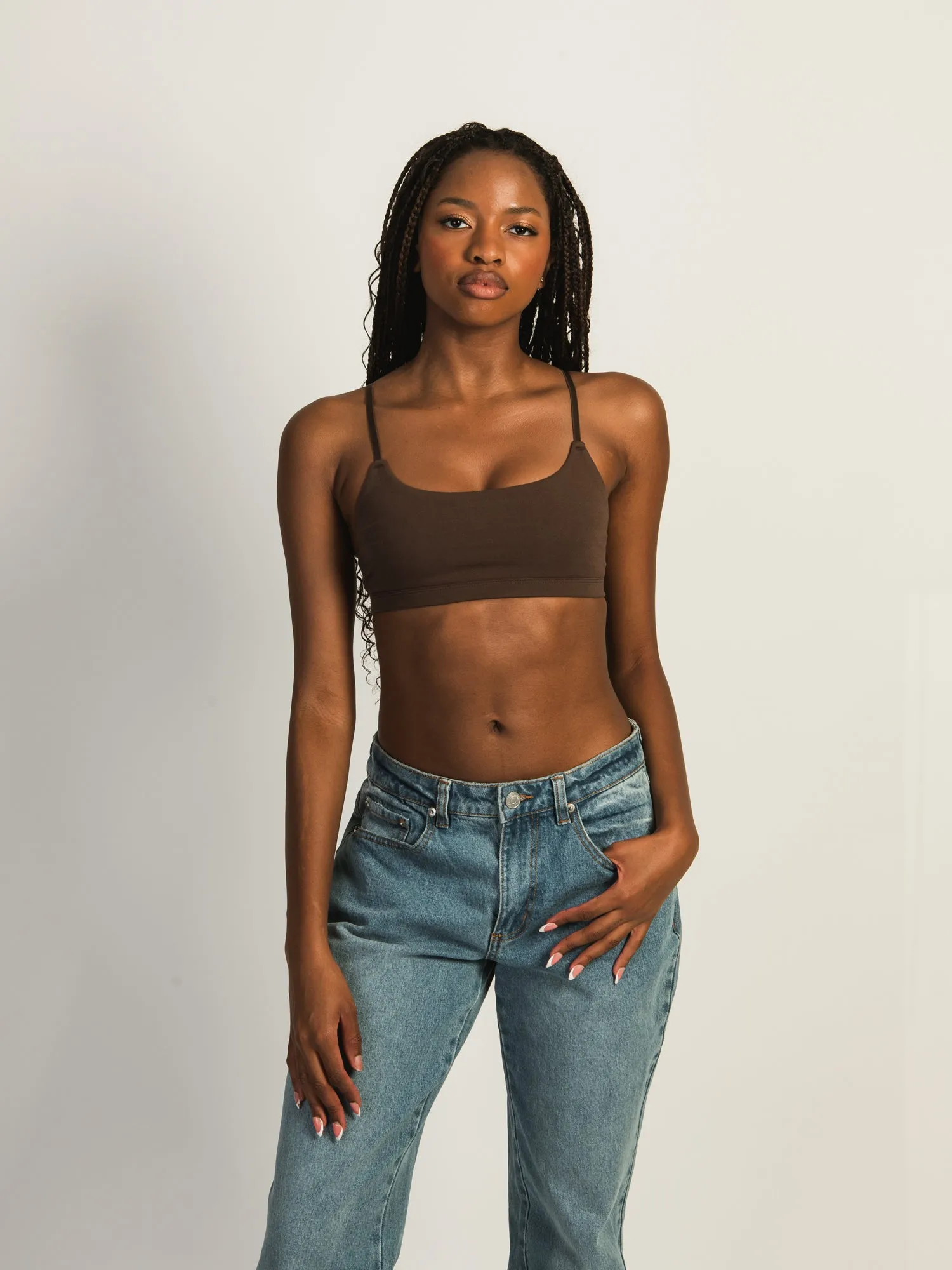 HARLOW CLASSIC SCOOP BRALETTE - CHOCOLATE sold by Harlow