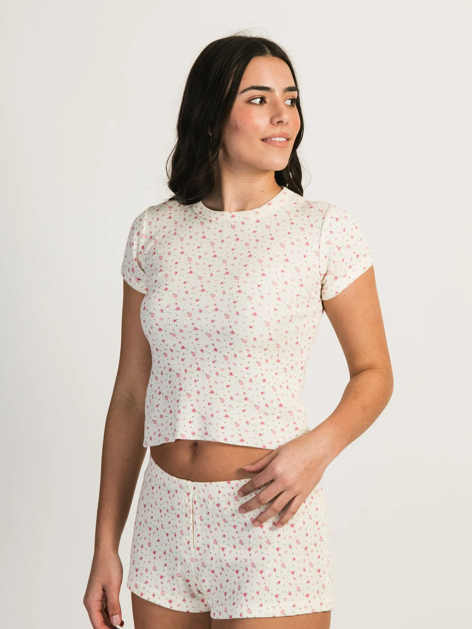 HARLOW ALLIE DITSY WAFFLE TEE sold by Harlow product image thumbnail 2