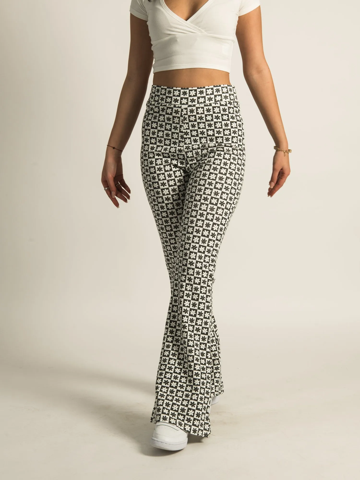 HARLOW HIGHRISE PRINT FLARE PANT sold by Harlow