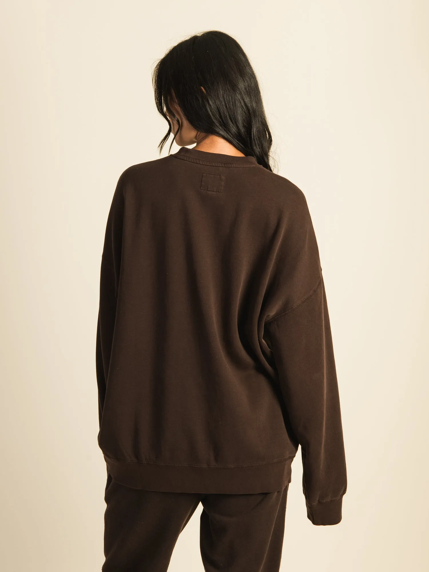 HARLOW MICHELLE VARSITY CREW SWEATSHIRT - CHOCOLATE sold by Harlow product image thumbnail 4