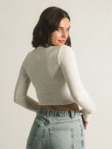 HARLOW WAFFLE LONG SLEEVE HENLEY sold by Harlow