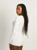 HARLOW PIA POINTELLE LONG SLEEVE HENLEY - OFF WHITE sold by Harlow