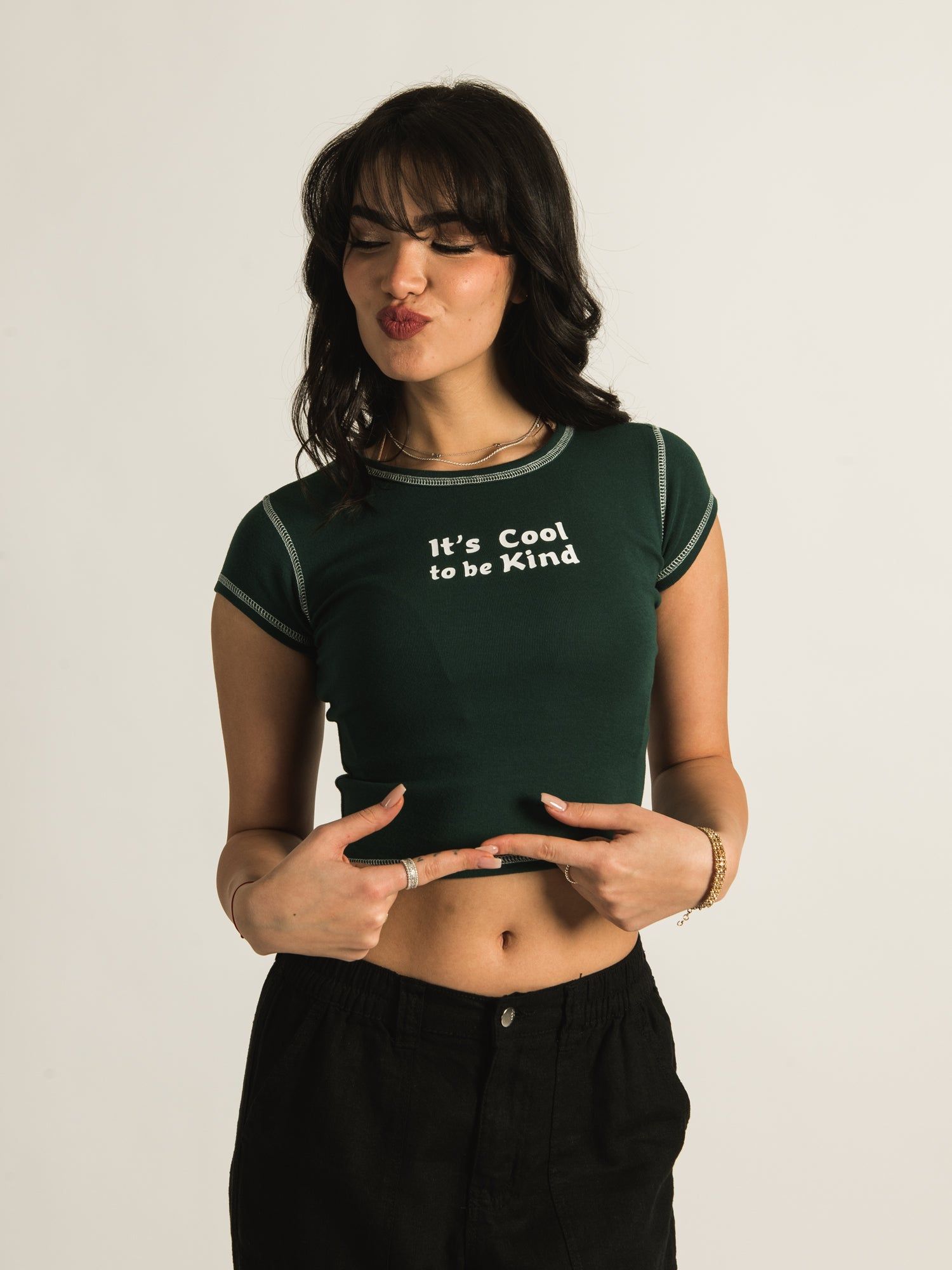 HARLOW CONTRAST STITCH TEE sold by Harlow