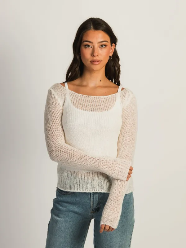 HARLOW LYNN KNIT SWEATER - OFF WHITE sold by Harlow