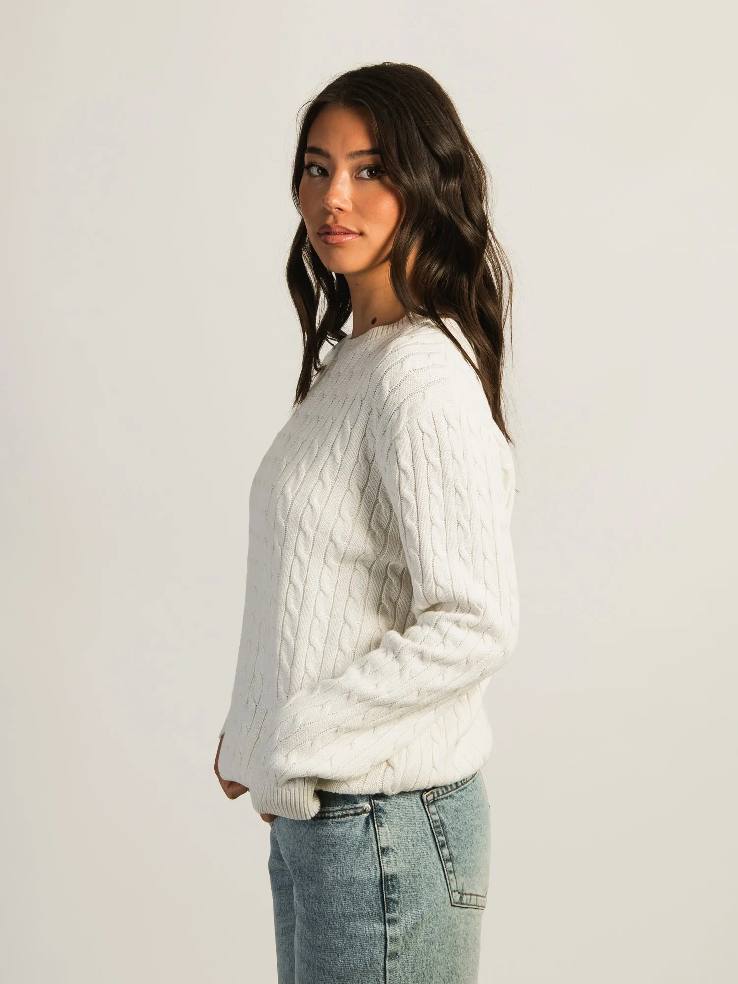 HARLOW MABLE CABLE KNIT SWEATER - OFF WHITE sold by Harlow product image thumbnail 2
