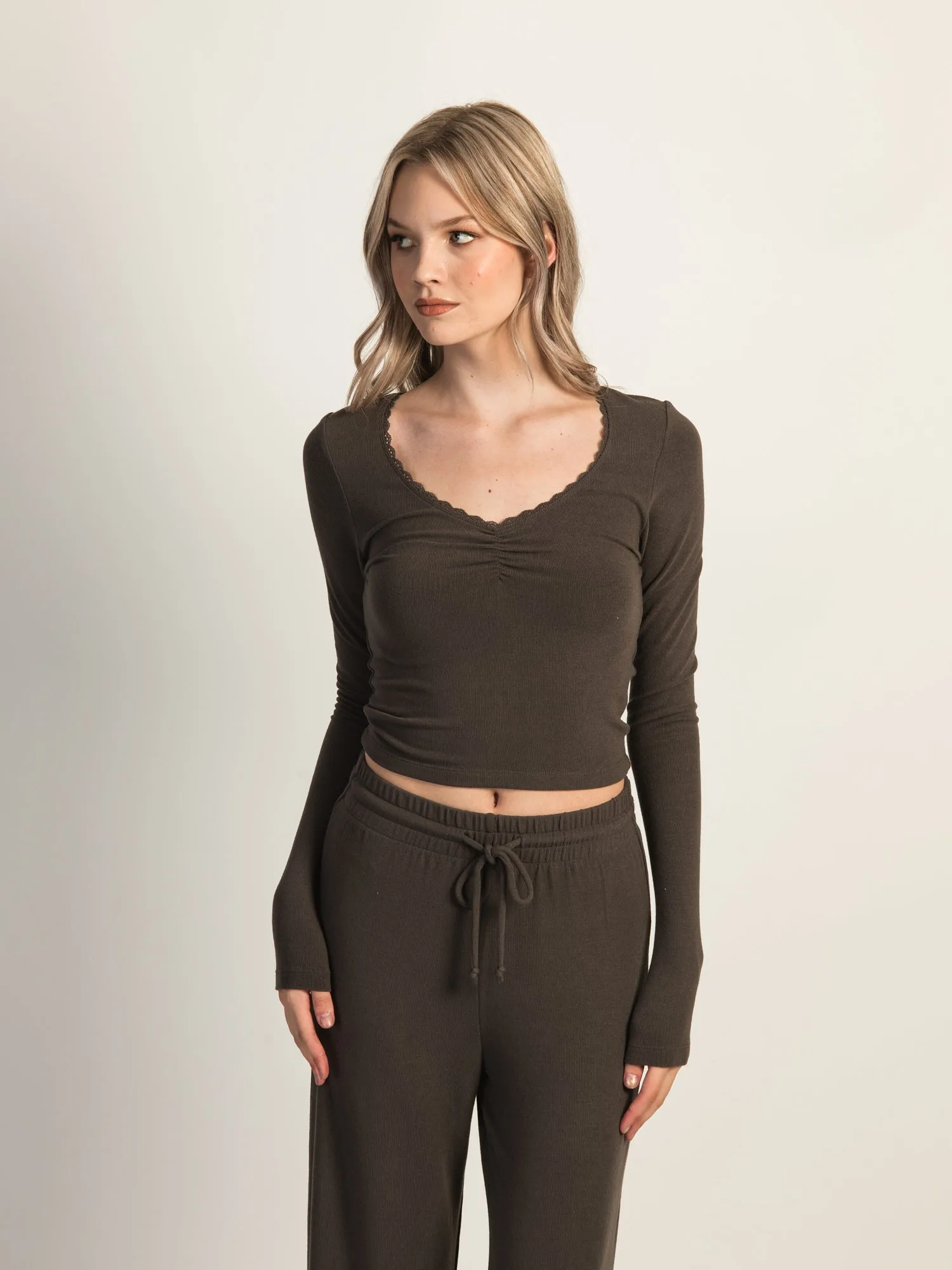 HARLOW ARABELLA LONG SLEEVE - CHARCOAL sold by Harlow