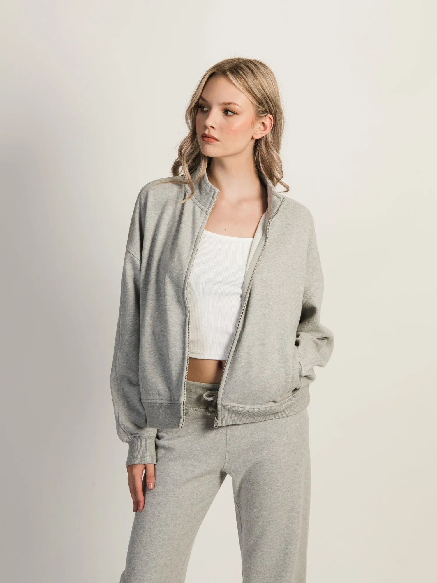 HARLOW HALLIE MELANGE ZIP - HEATHER GREY sold by Harlow product image thumbnail 4