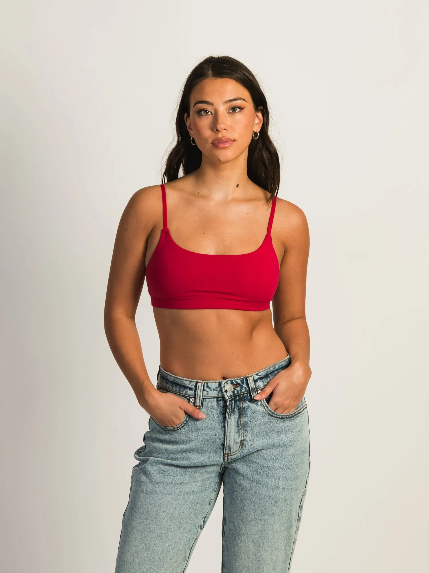 HARLOW CLASSIC SCOOP BRALETTE - RED sold by Harlow