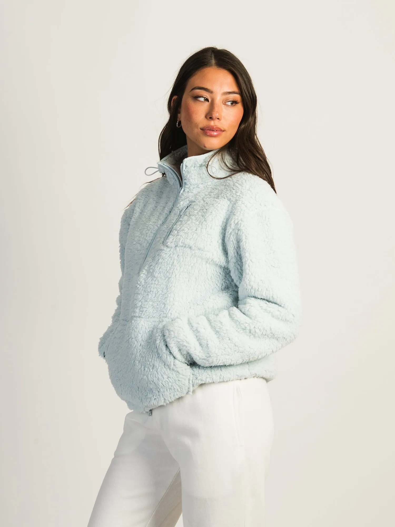 HARLOW TEDDY SHERPA QUARTER ZIP - LIGHT BLUE sold by Harlow product image thumbnail 2