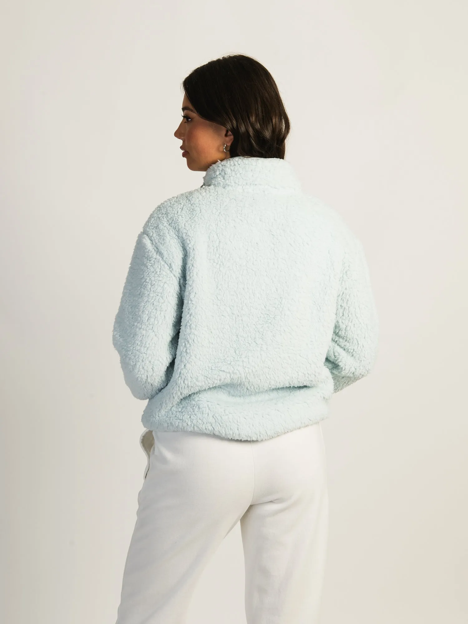 HARLOW TEDDY SHERPA QUARTER ZIP - LIGHT BLUE sold by Harlow product image thumbnail 3