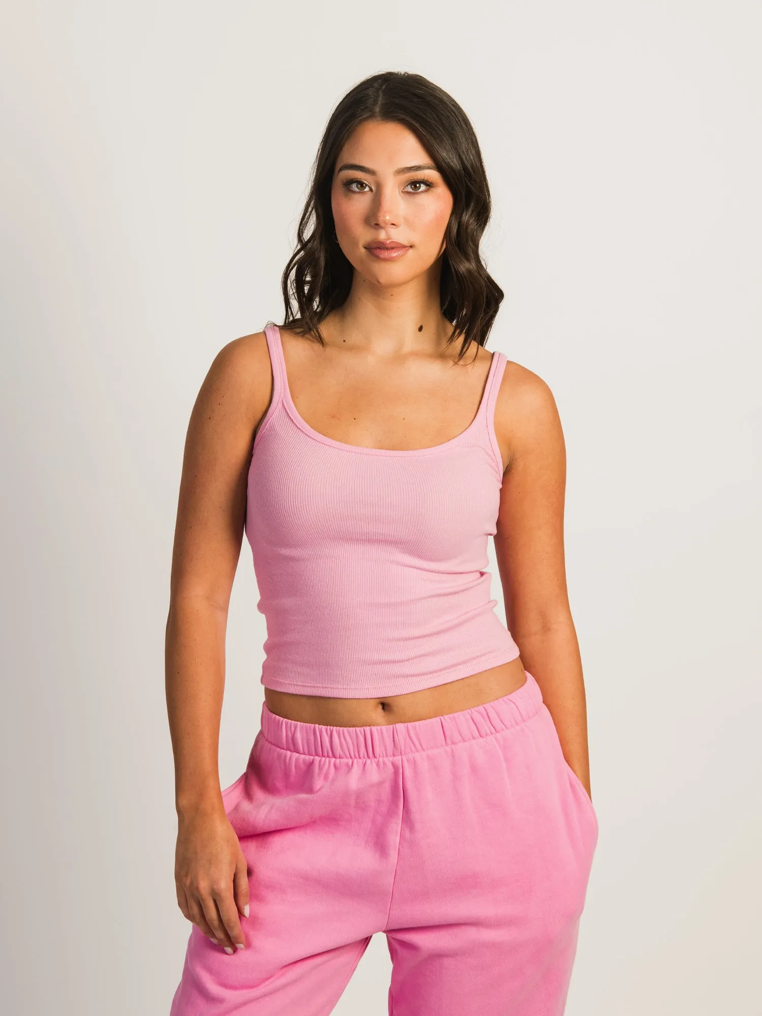 HARLOW ESSENTIAL RIBBED TANK - PINK sold by Harlow product image thumbnail 2