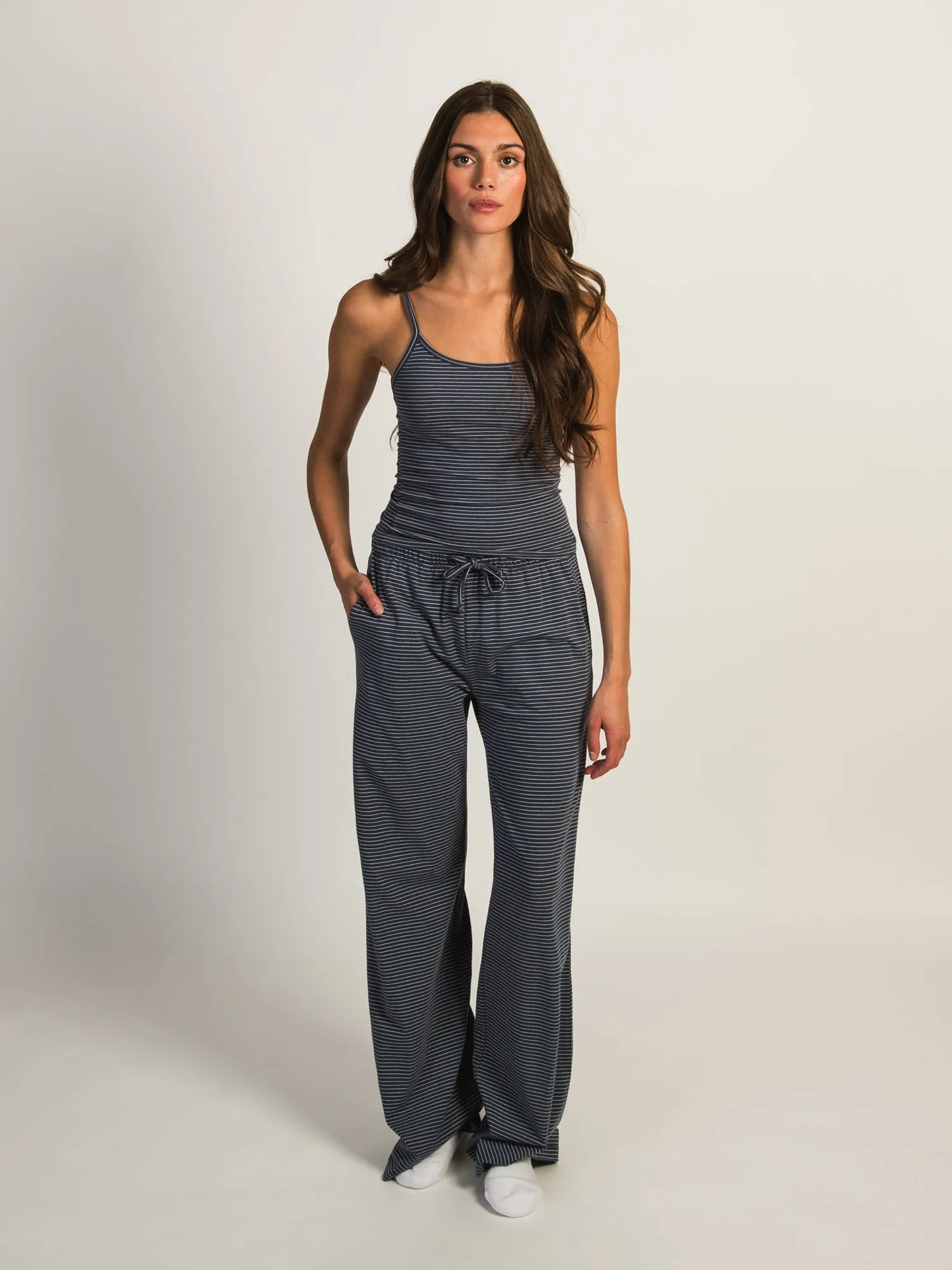 HARLOW SUNNI JERSEY STRIPED PANT - INDIGO sold by Harlow product image thumbnail 2