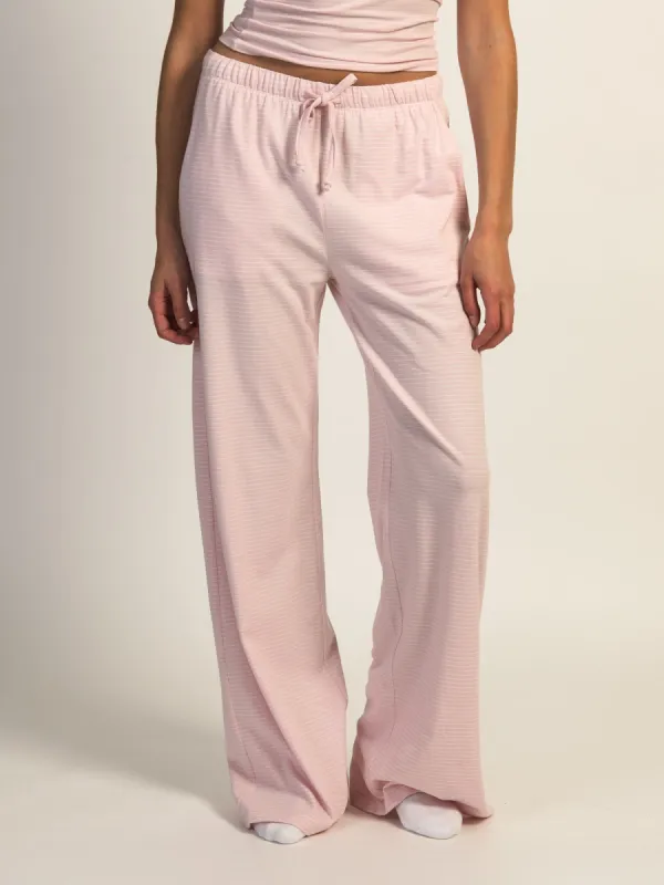 HARLOW SUNNI JERSEY STRIPED PANT - LIGHT PINK sold by Harlow