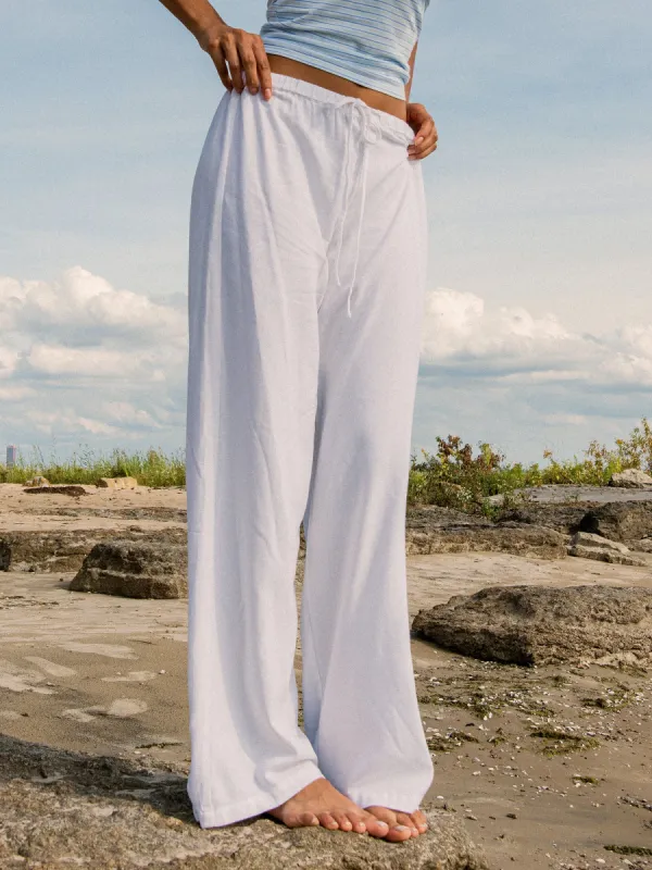 HARLOW LANA LINEN PANT - WHITE sold by Harlow