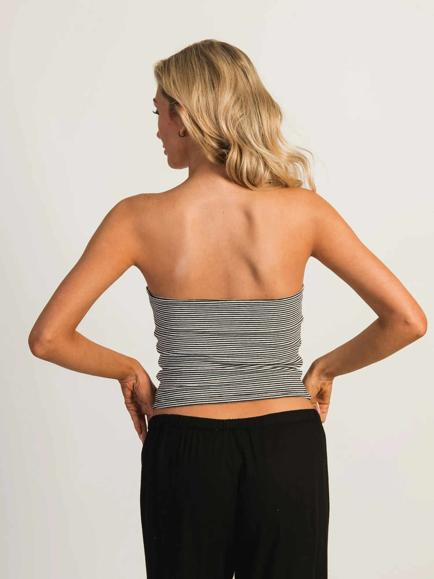 HARLOW BAILEY STRIPED TUBE TOP - WHITE/BLACK sold by Harlow product image thumbnail 4