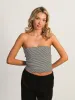 HARLOW BAILEY STRIPED TUBE TOP - WHITE/BLACK sold by Harlow